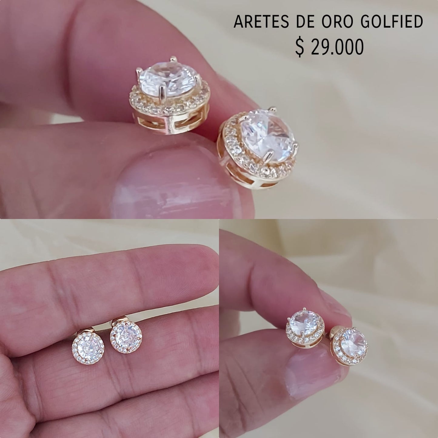 Aretes de oro golfield