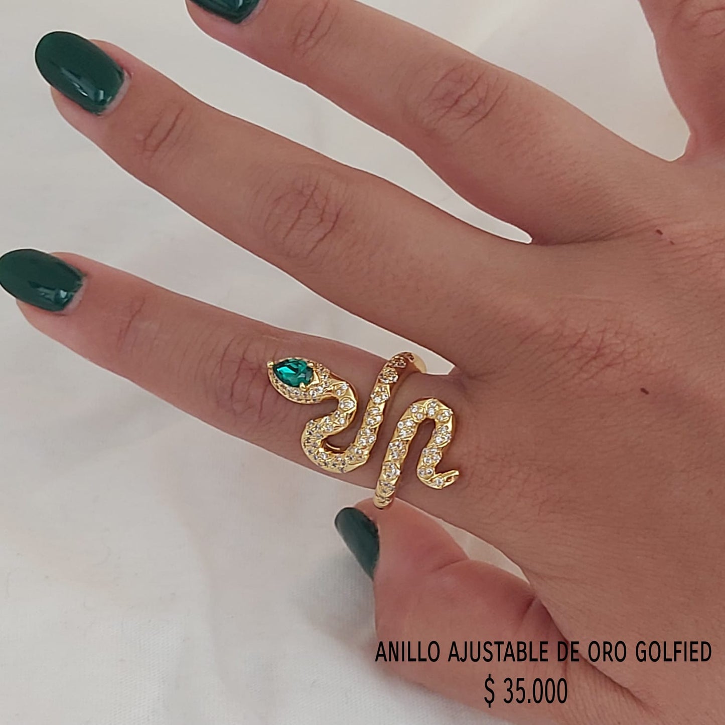 Anillo ajustable de oro golfield