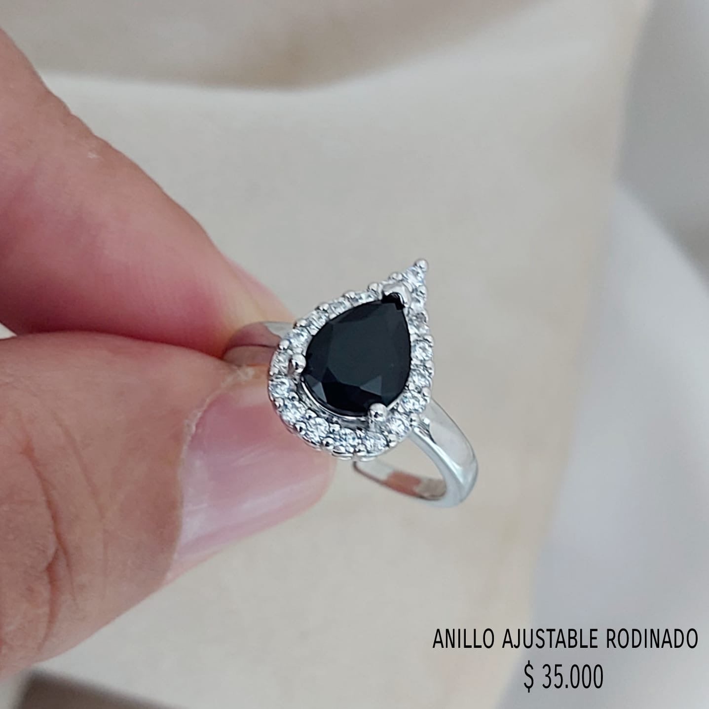 Anillo ajustable rodinado