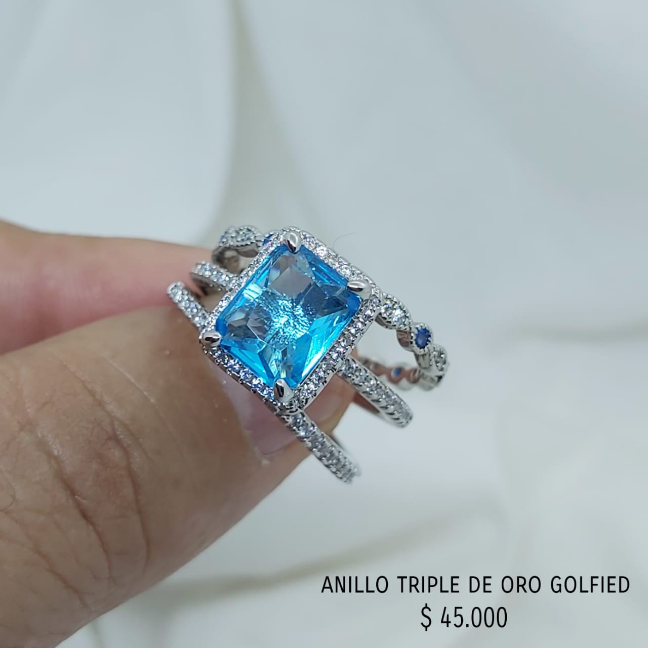 Anillo triple de oro golfield