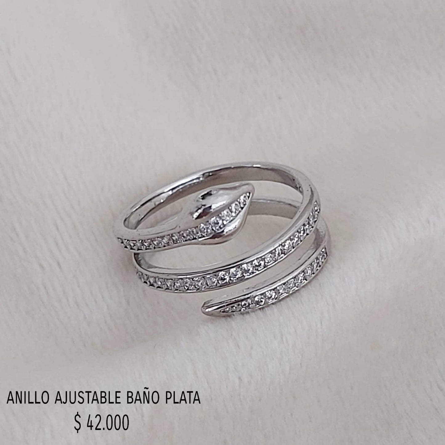 Anillo ajustable baño plata