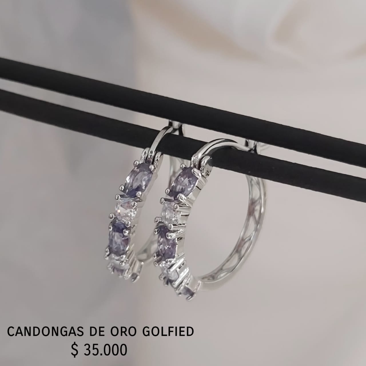 Candongas de oro golfield (2cms)