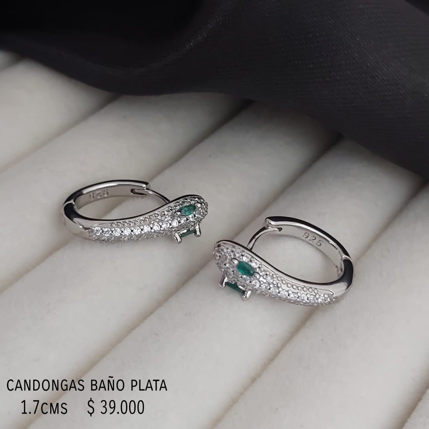 Candongas baño plata