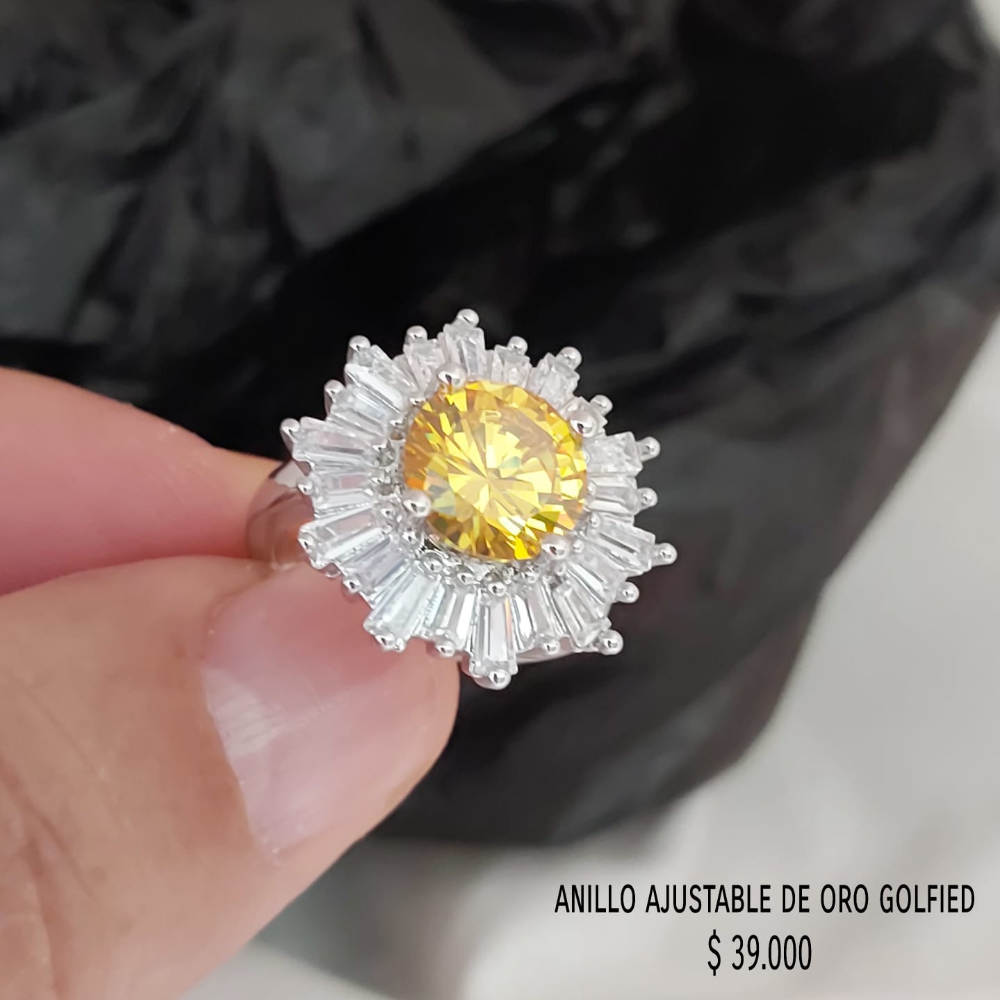 Anillo ajustable de oro golfield