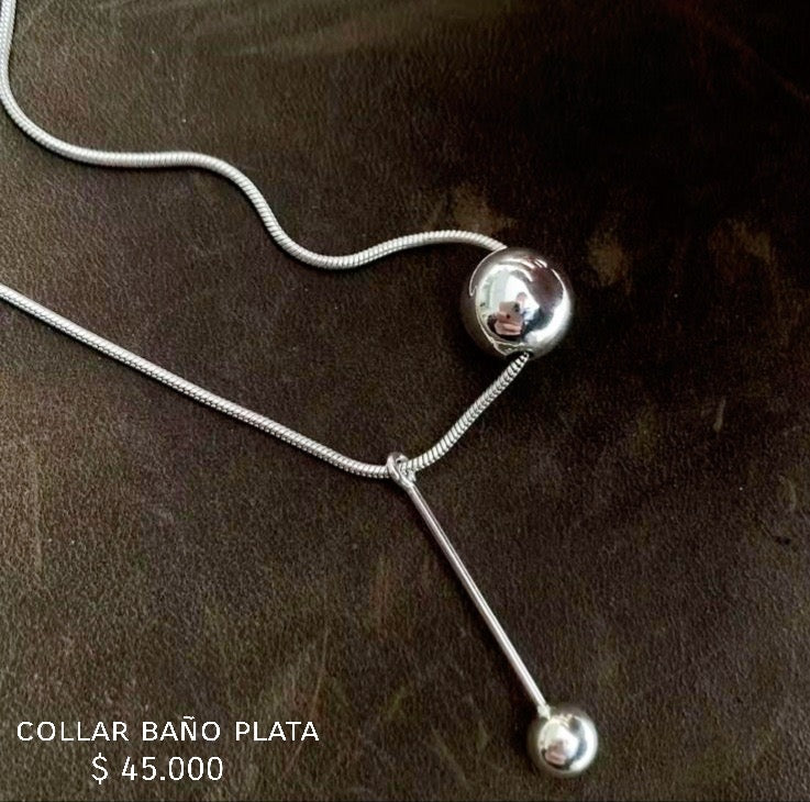 Collar baño plata