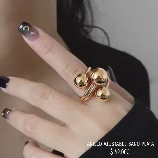 Anillo ajustable rodinado