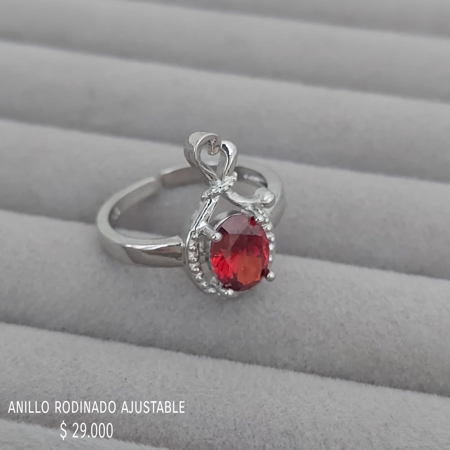 Anillo ajustable rodinado