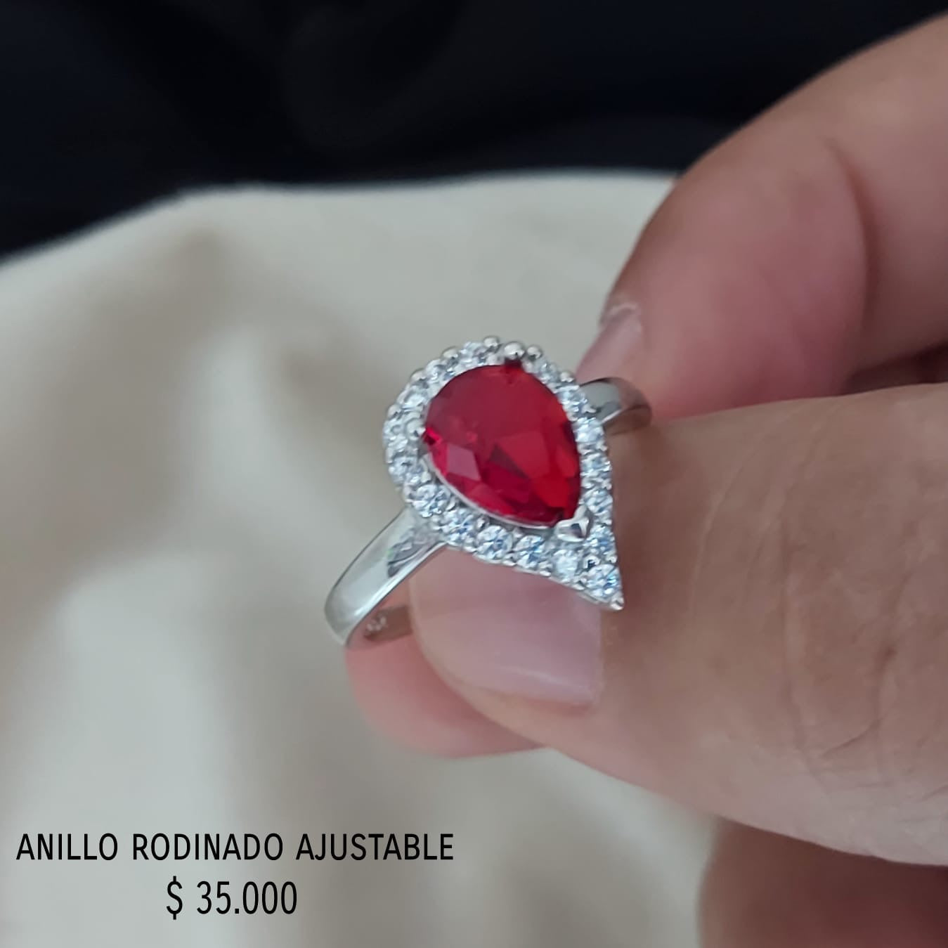 Anillo ajustable rodinado