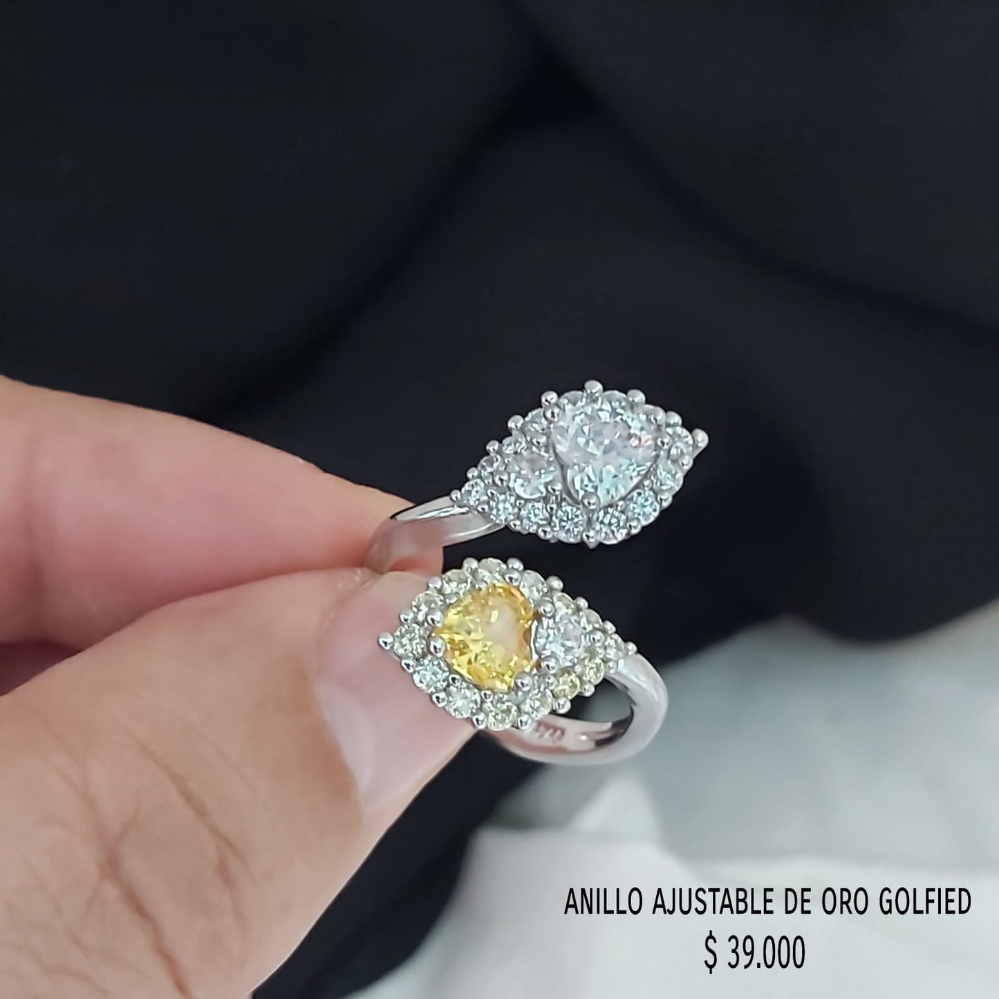 Anillo ajustable de oro golfield