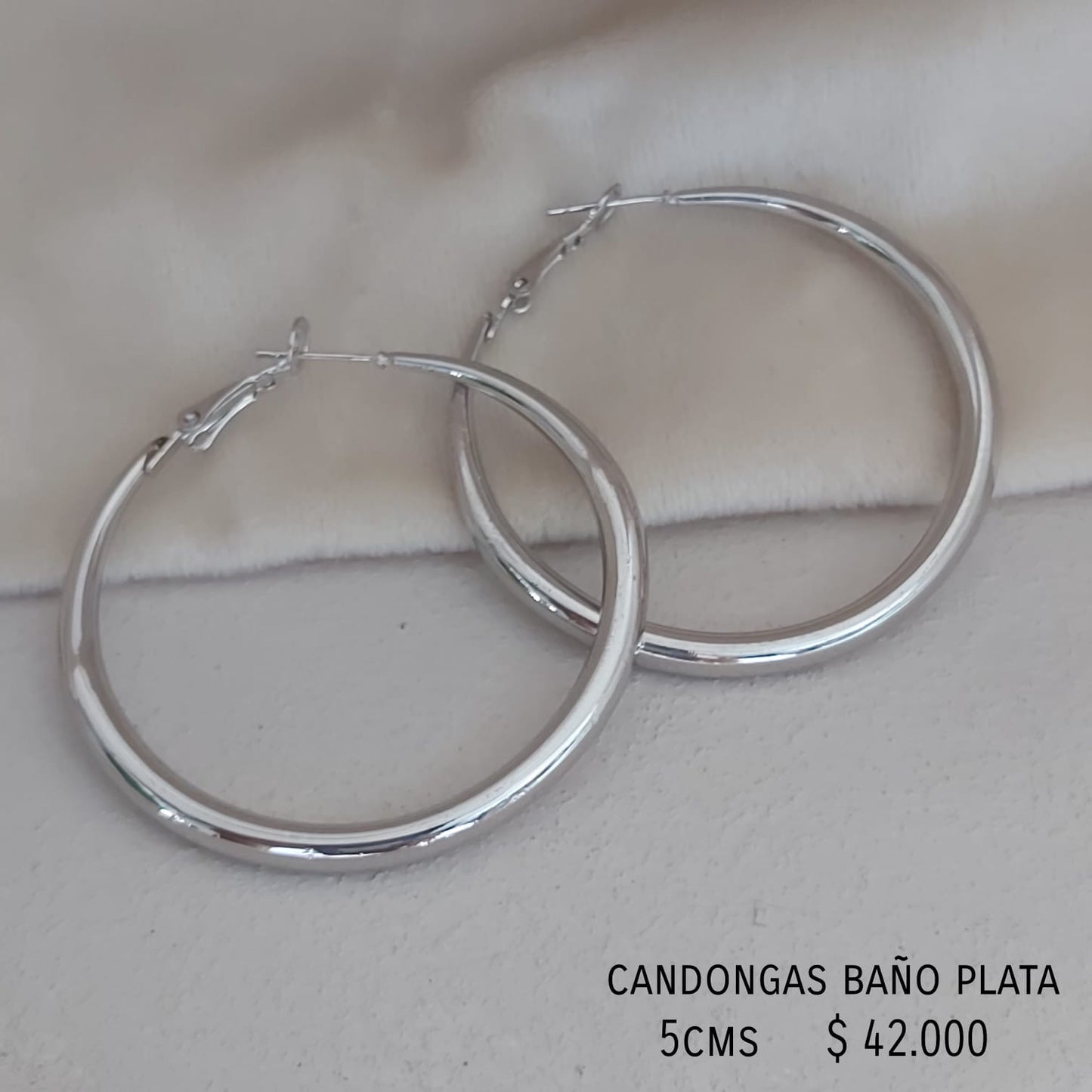Candongas baño plata