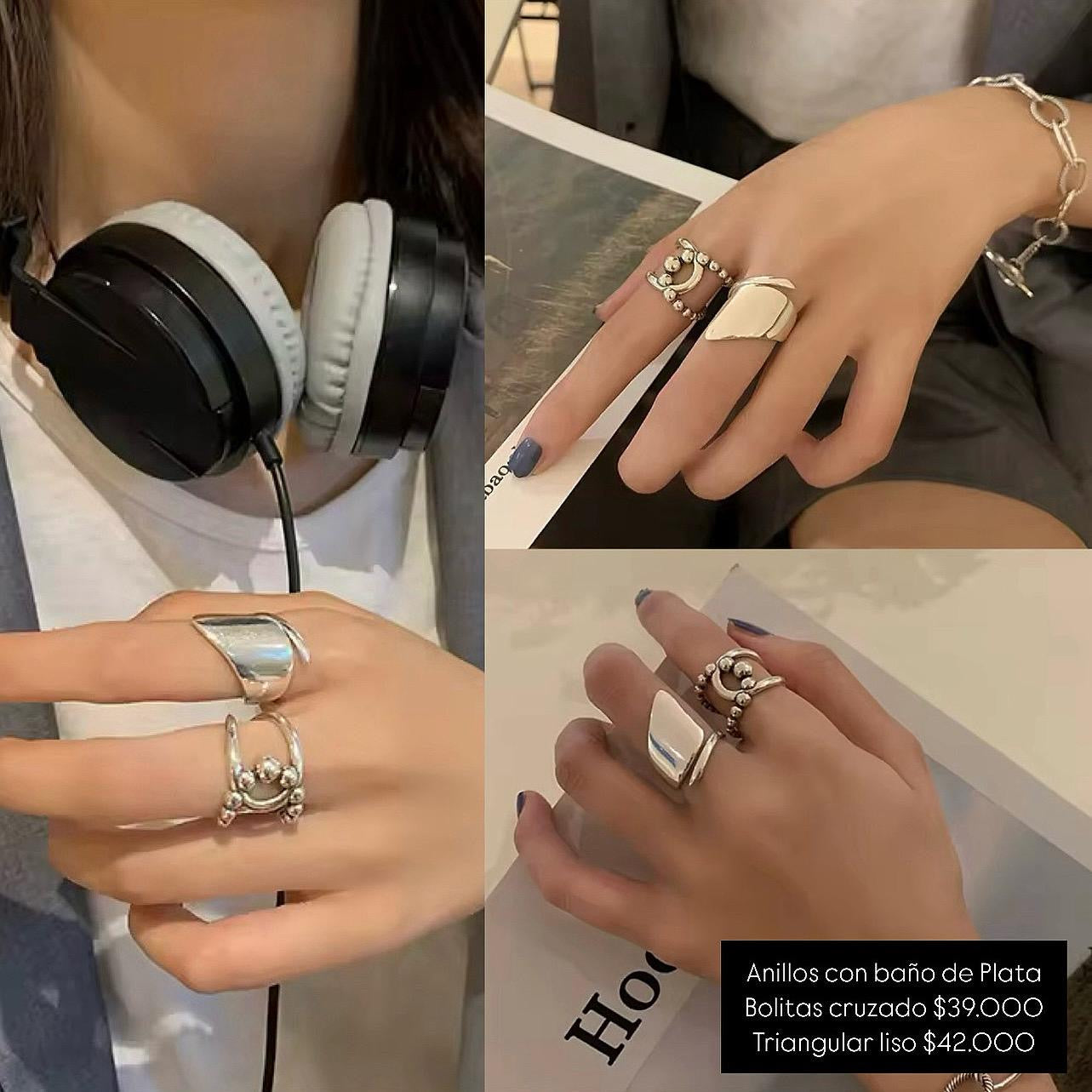 Anillo ajustable baño plata