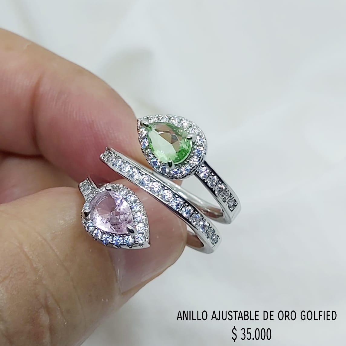 Anillo ajustable de oro golfield
