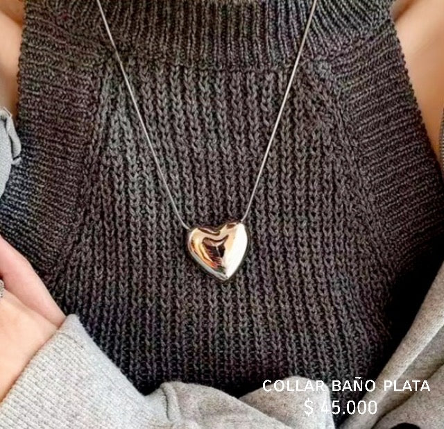 Collar baño plata