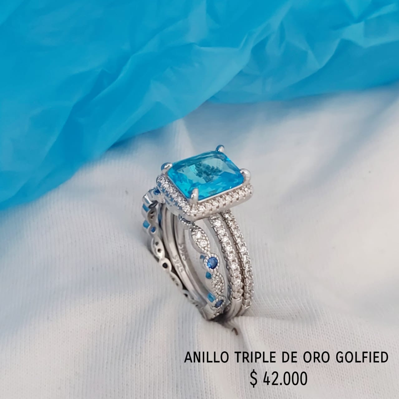 Anillo triple de oro golfield