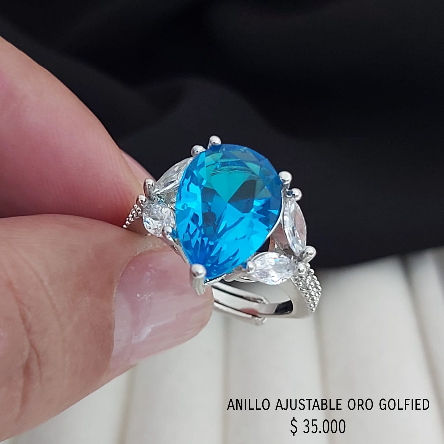 Anillo ajustable de oro golfield