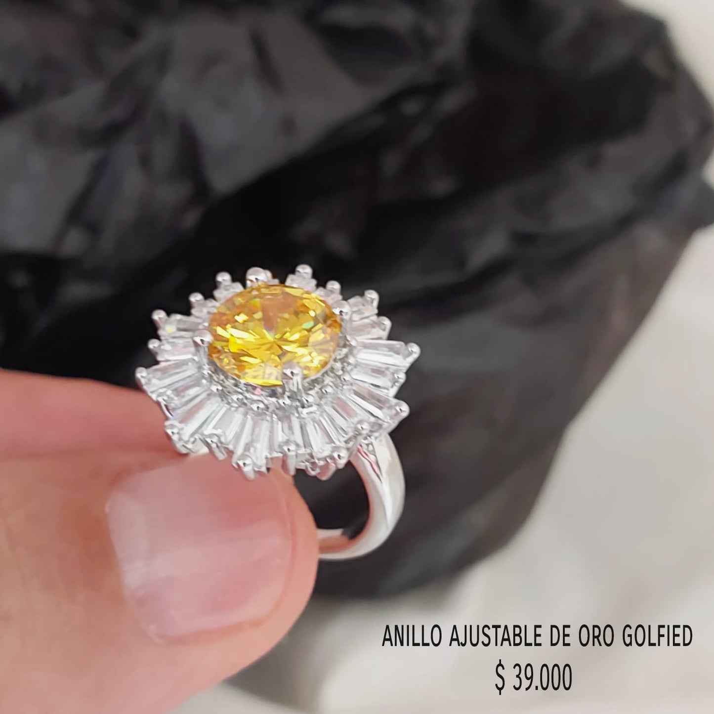Anillo ajustable de oro golfield