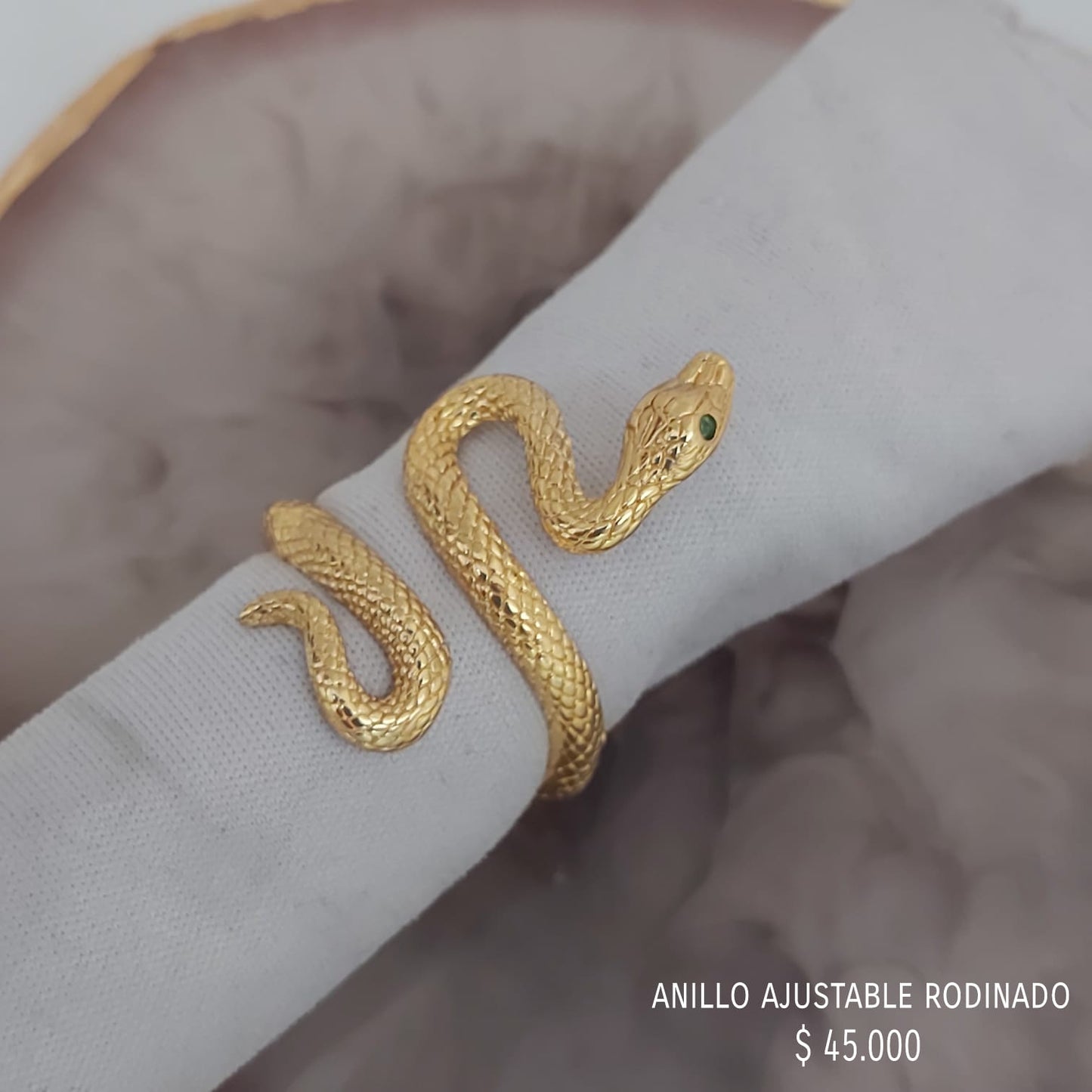 Anillo ajustable rodinado