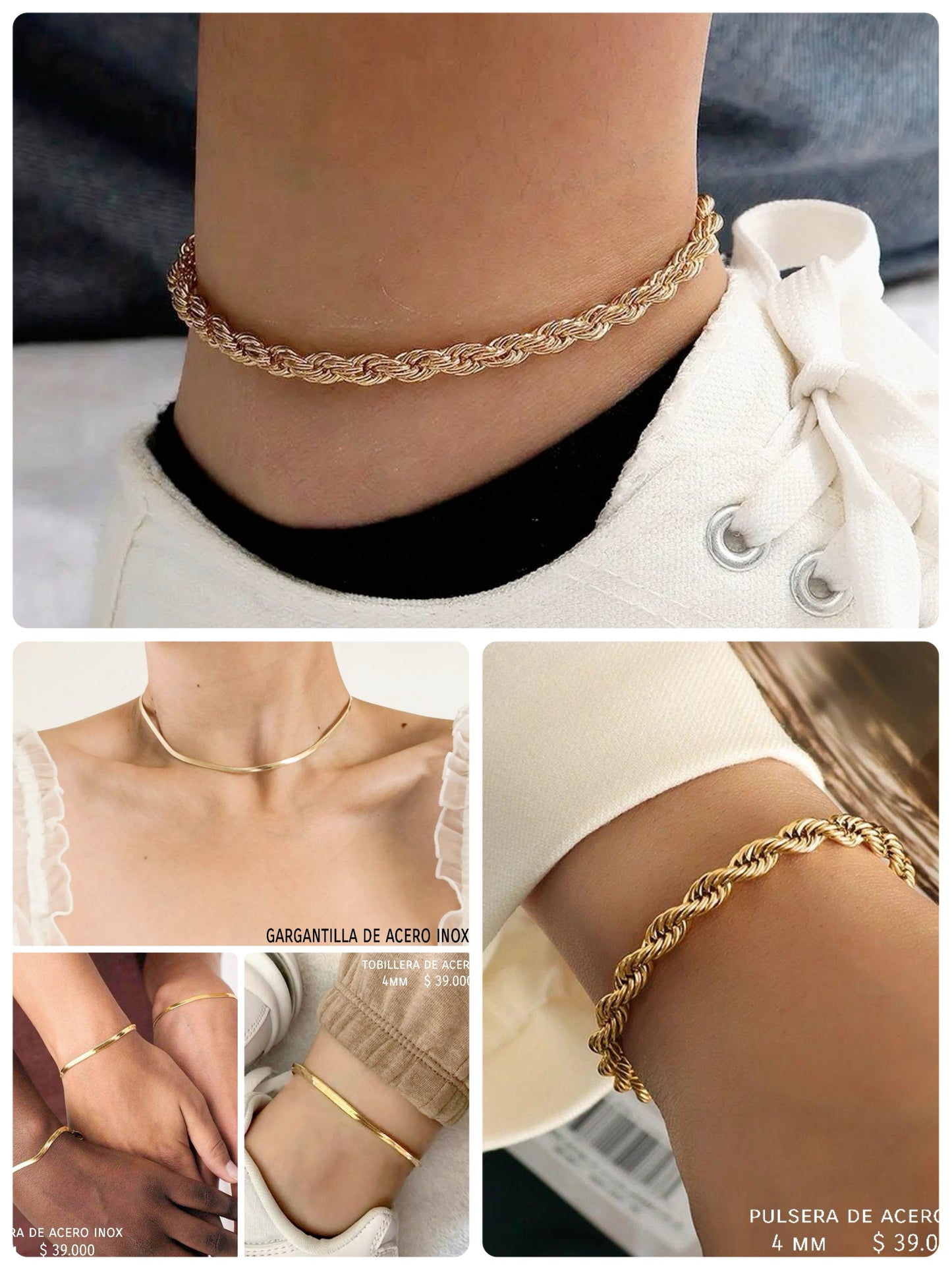 Pulsera lazo de acero inoxidable