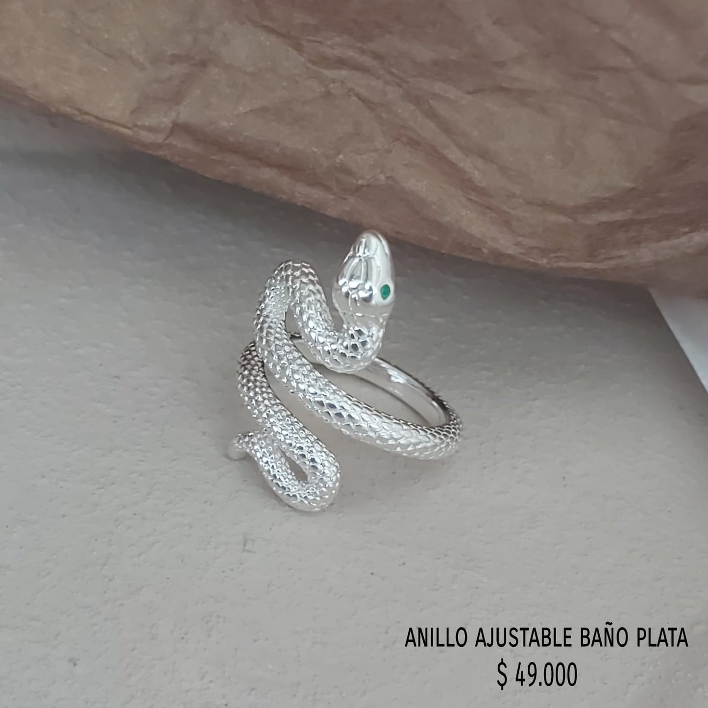 Anillo ajustable baño plata
