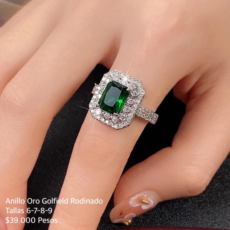 Anillo de oro golfield rodinado