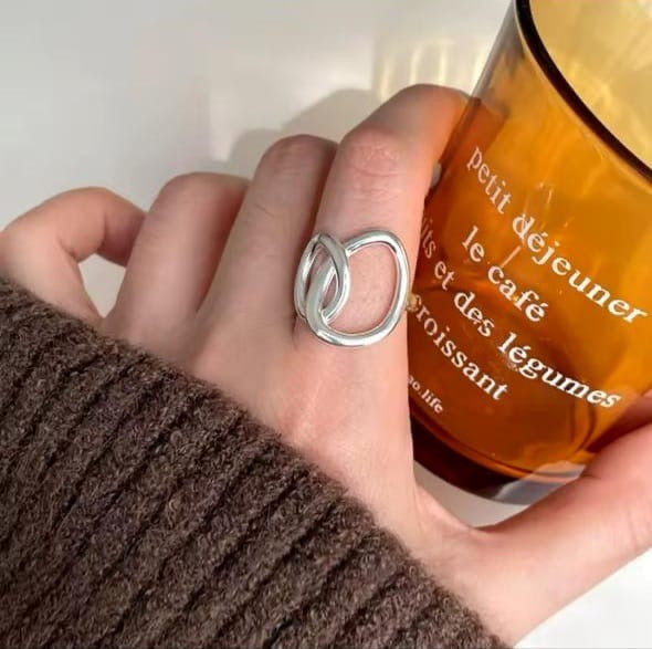 Anillo ajustable baño plata