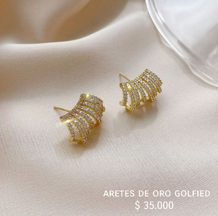 Aretes de oro golfield