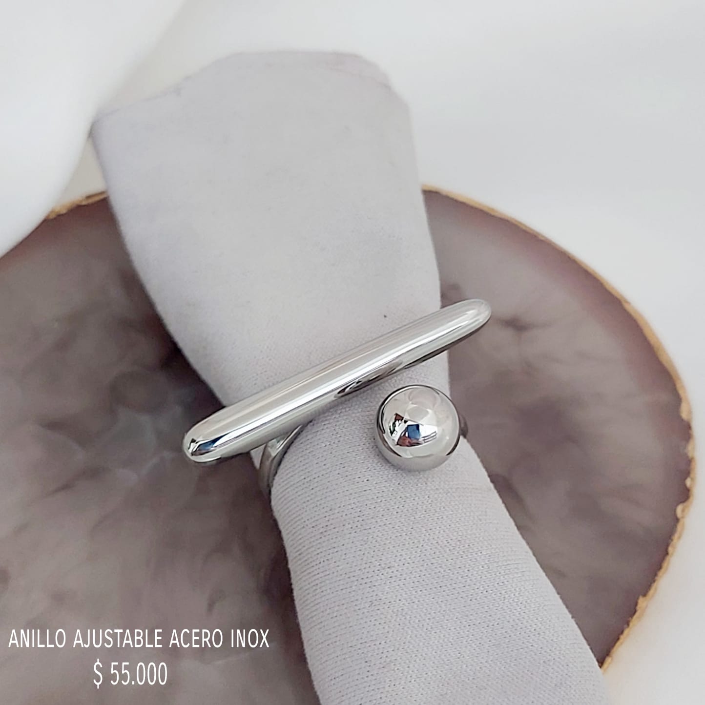 Anillo ajustable acero inox