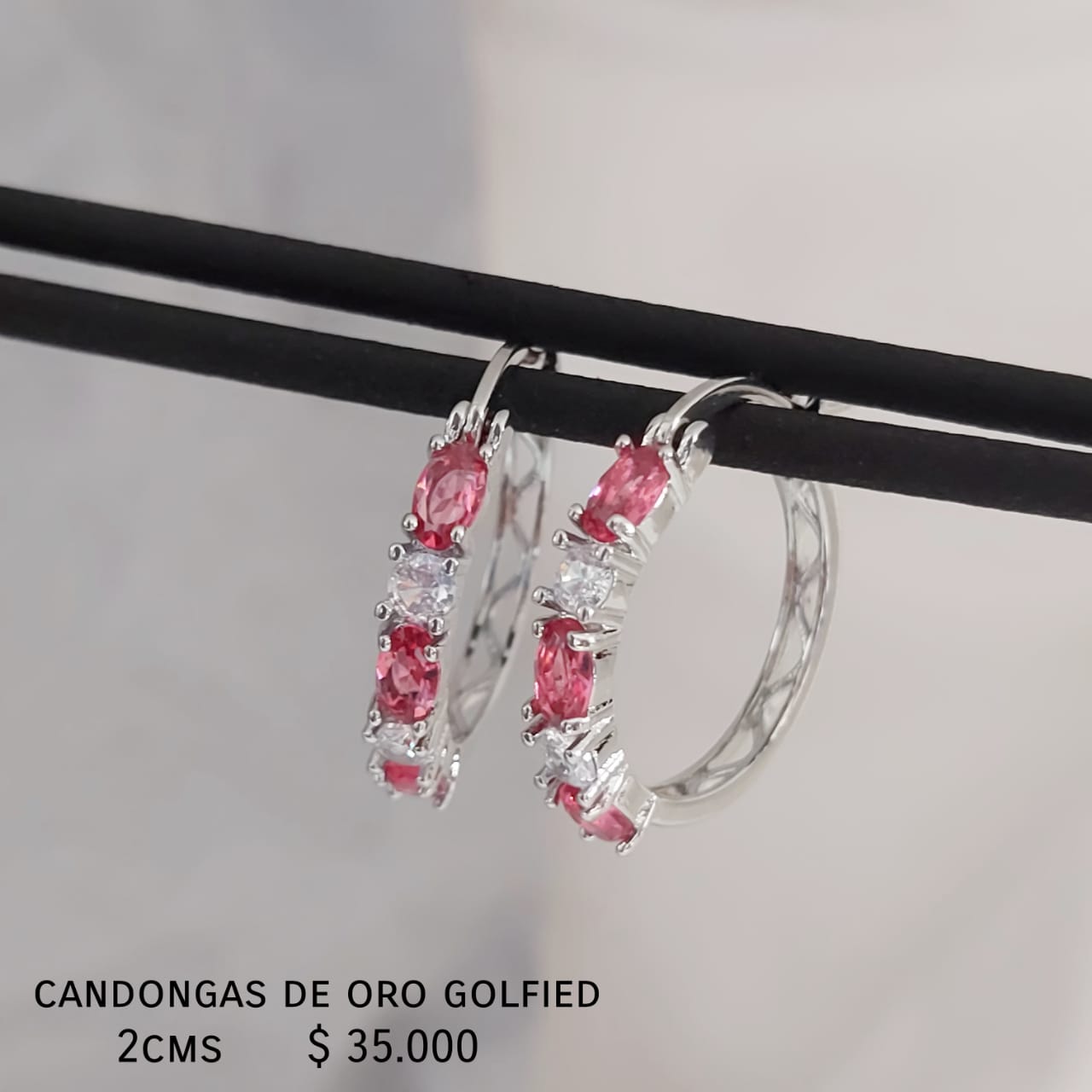 Candongas de oro golfield (2cms)