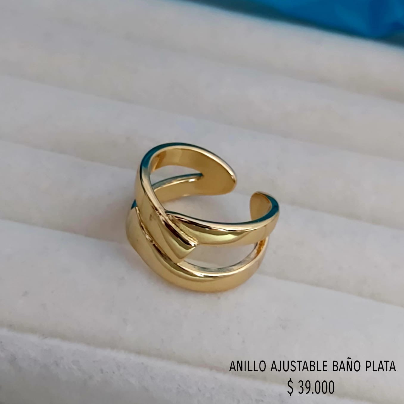 Anillo ajustable baño plata