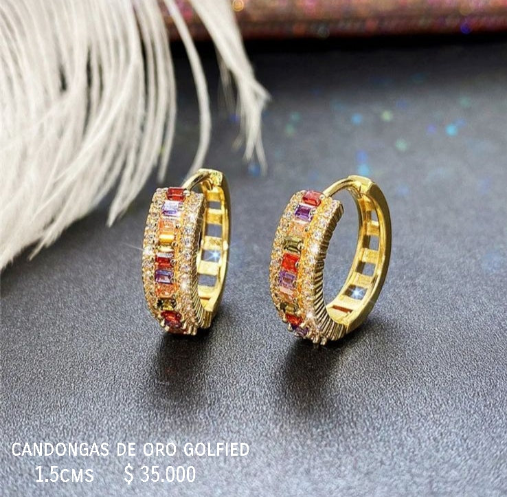 Aretes golfield con circones