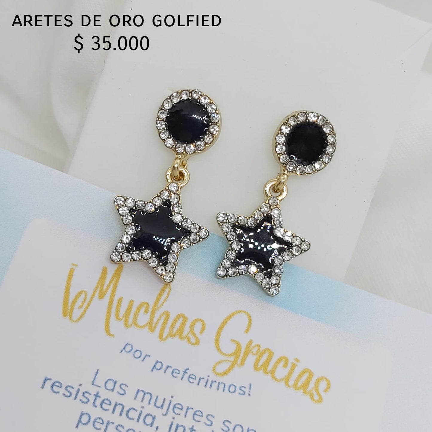 Aretes de oro golfield