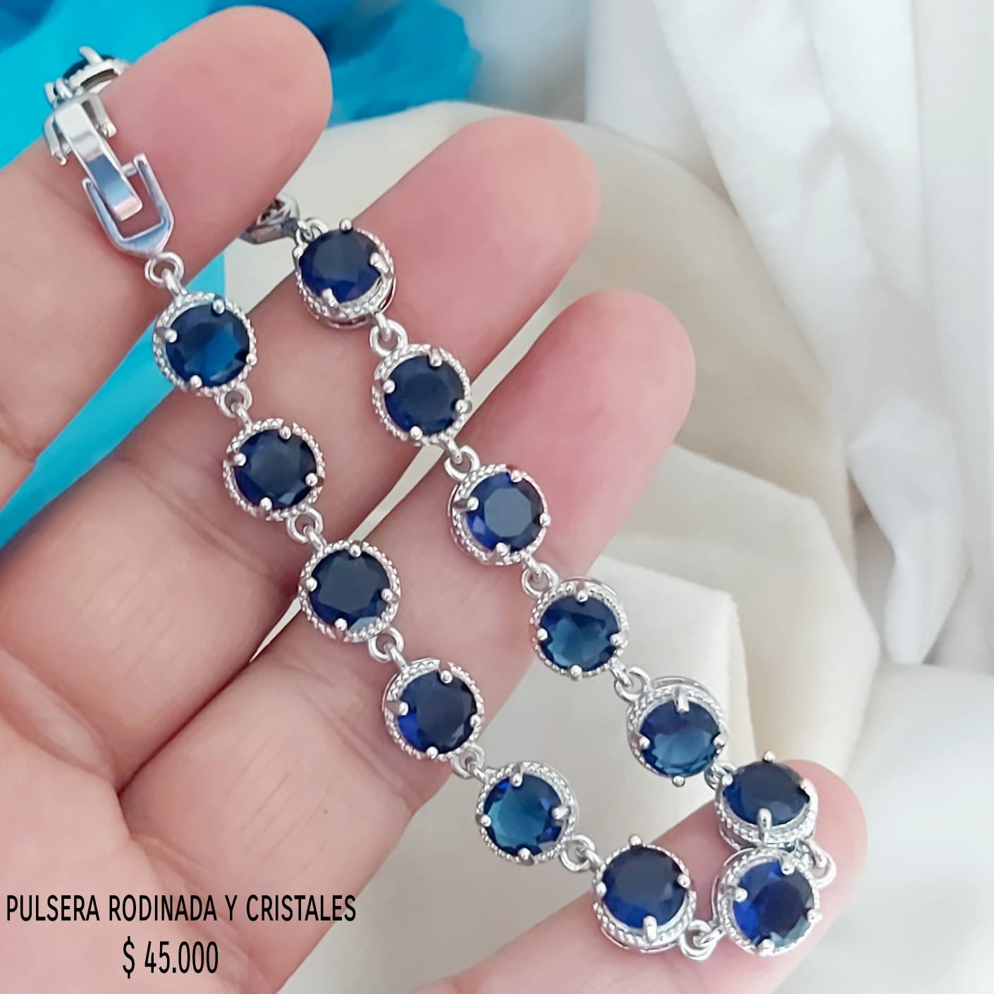 Pulsera y cristales rodinada