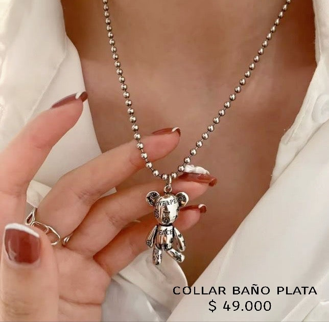 Collar baño plata