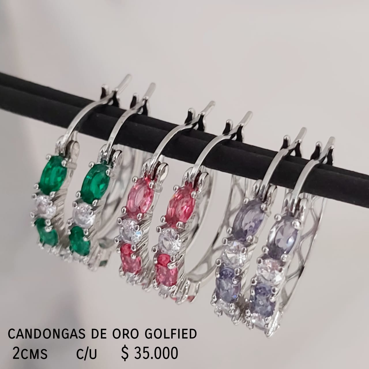 Candongas de oro golfield (2cms)