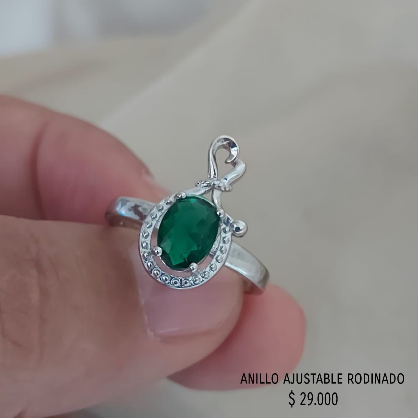 Anillo ajustable rodinado