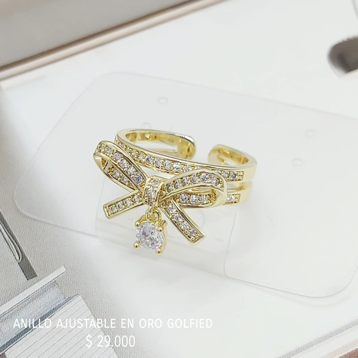 Anillo ajustable de oro golfield
