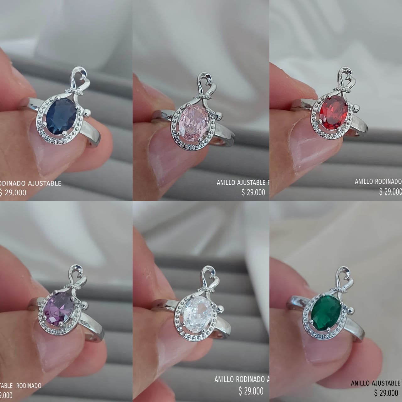 Anillo ajustable rodinado