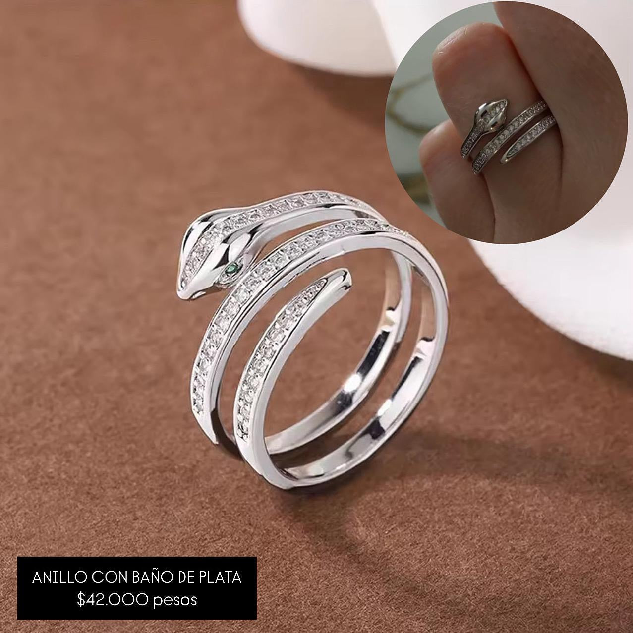 Anillo ajustable baño plata