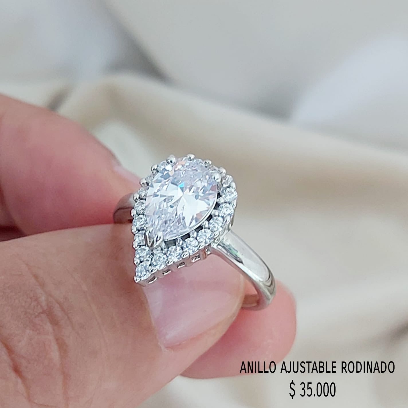 Anillo ajustable rodinado