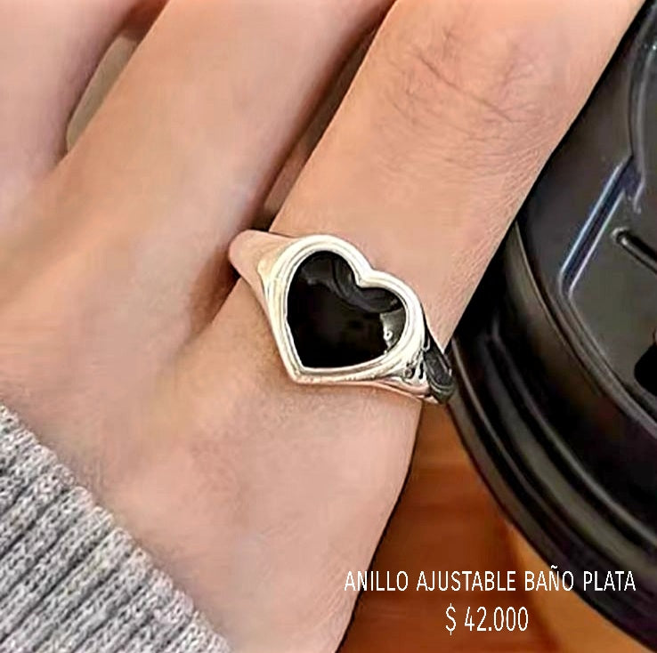 Anillo ajustable baño plata