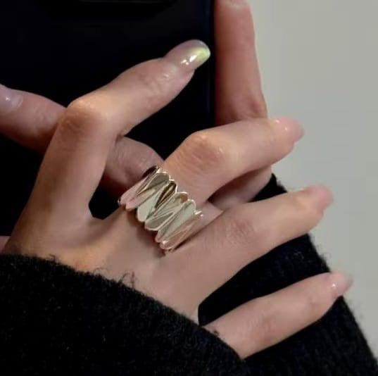 Anillo ajustable con baño plata925