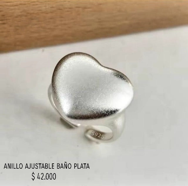 Anillo ajustable baño plata