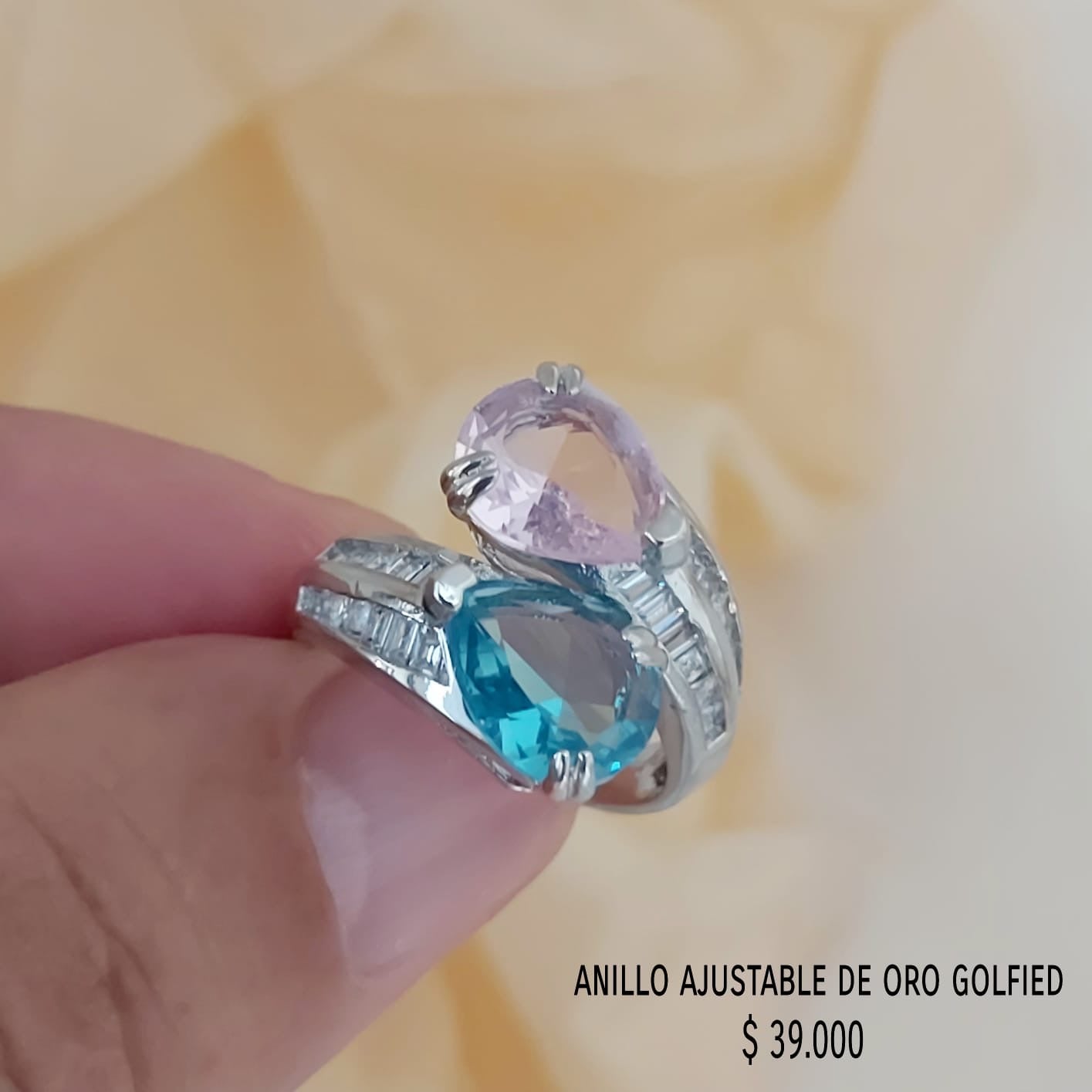 Anillo ajustable de oro golfield