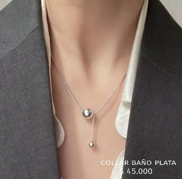 Collar baño plata