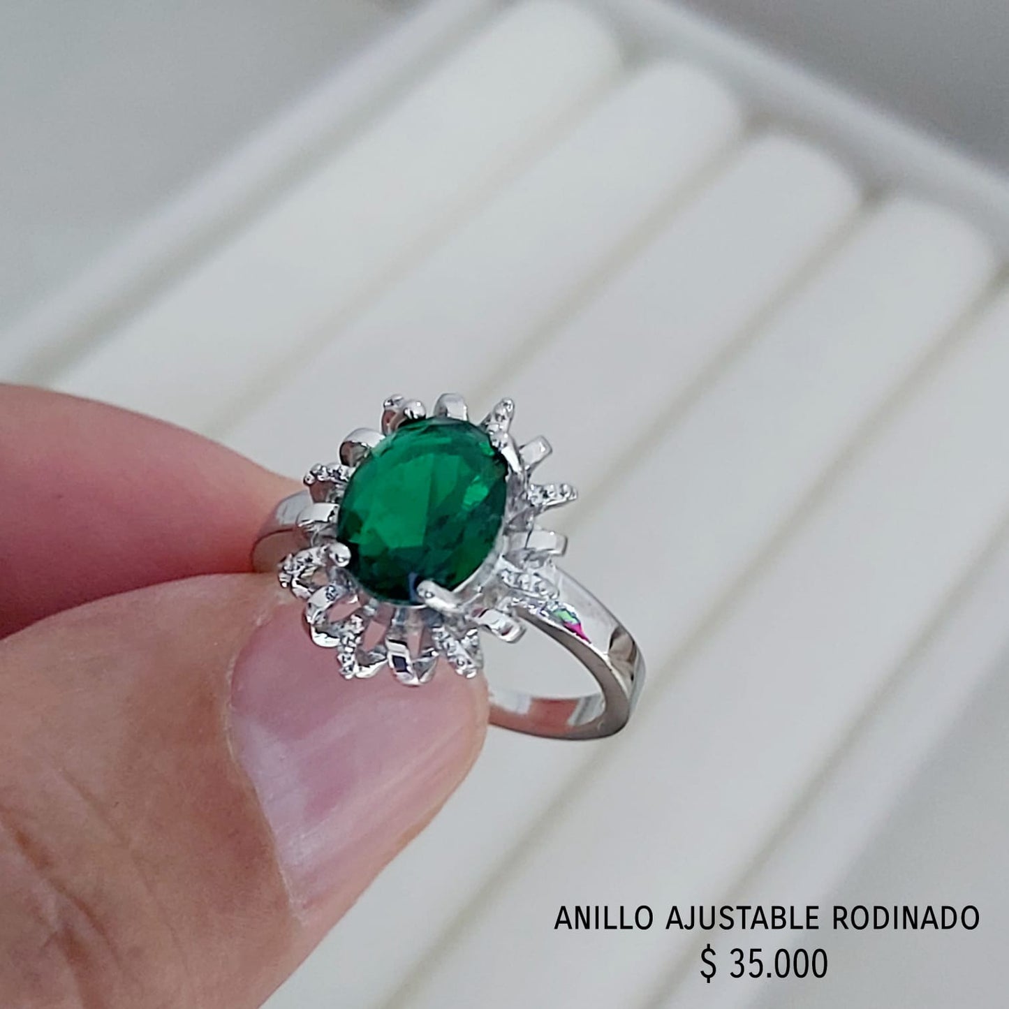 Anillo ajustable rodinado