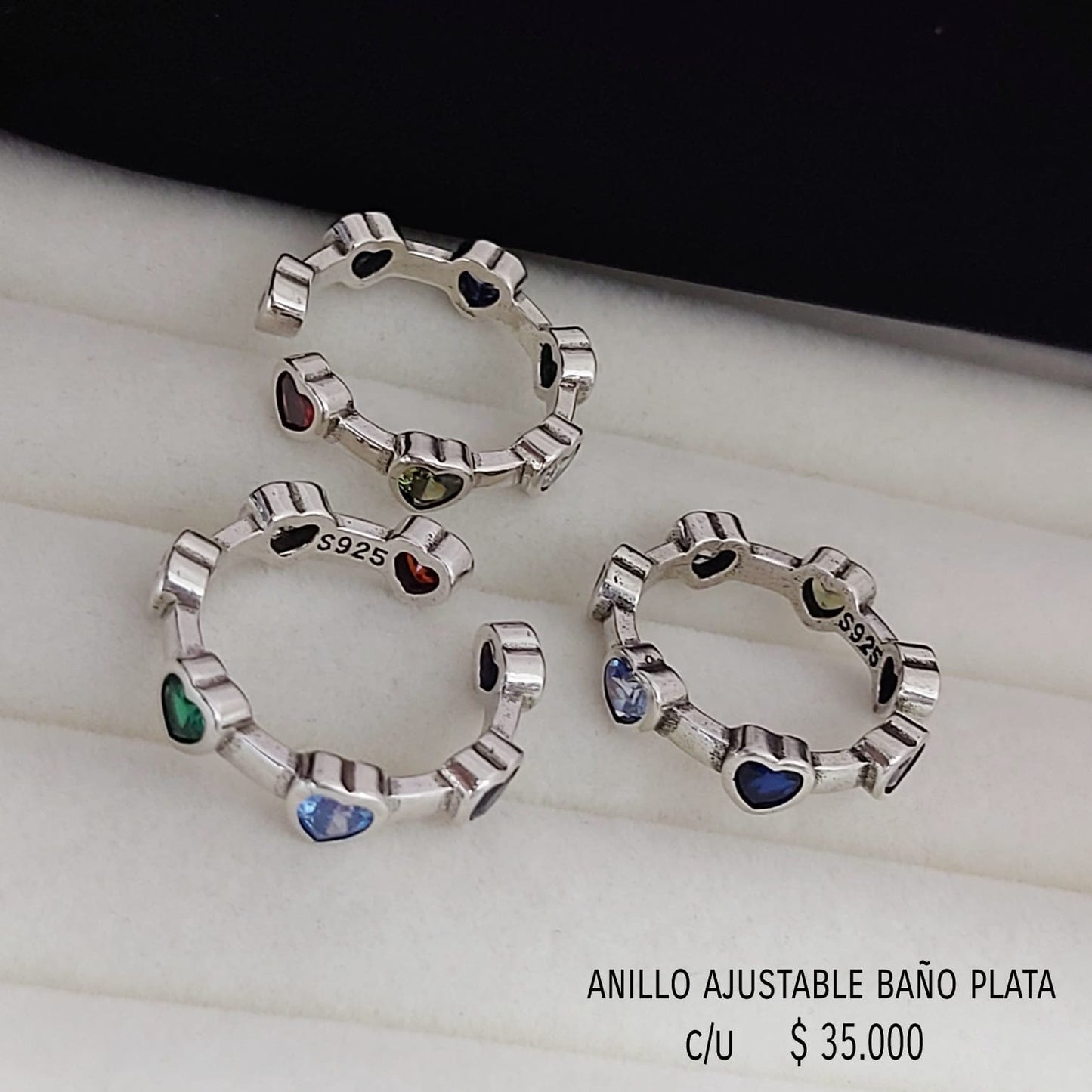 Anillo ajustable baño plata