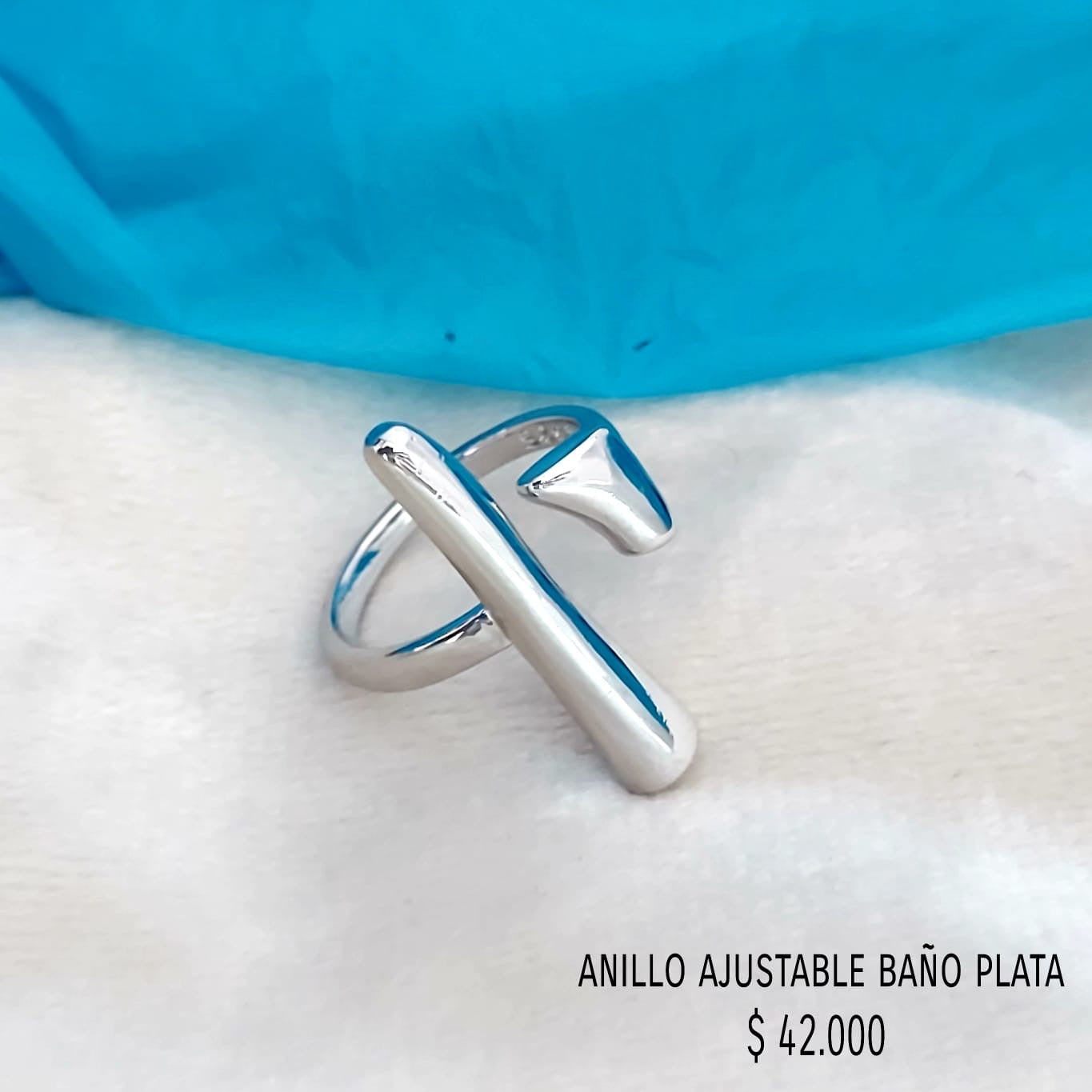 Anillo ajustable baño plata