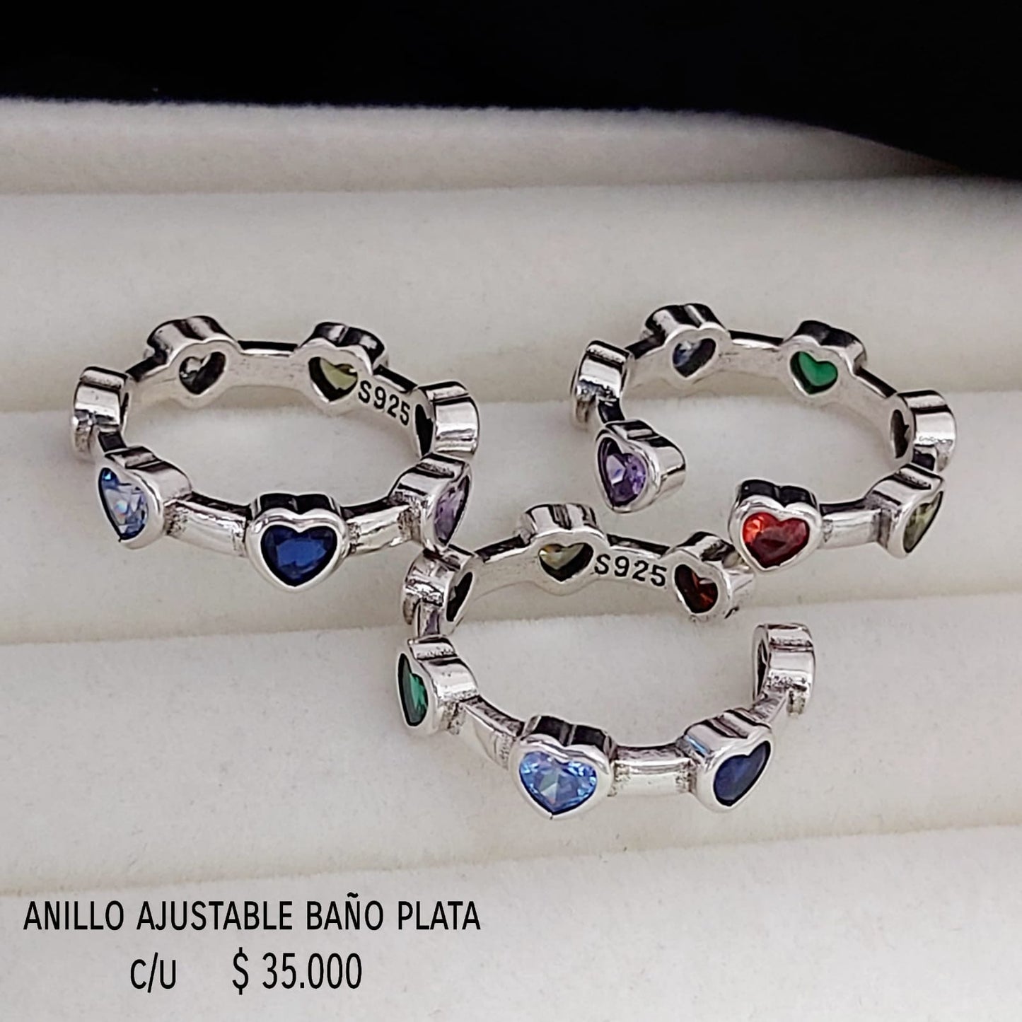 Anillo ajustable baño plata