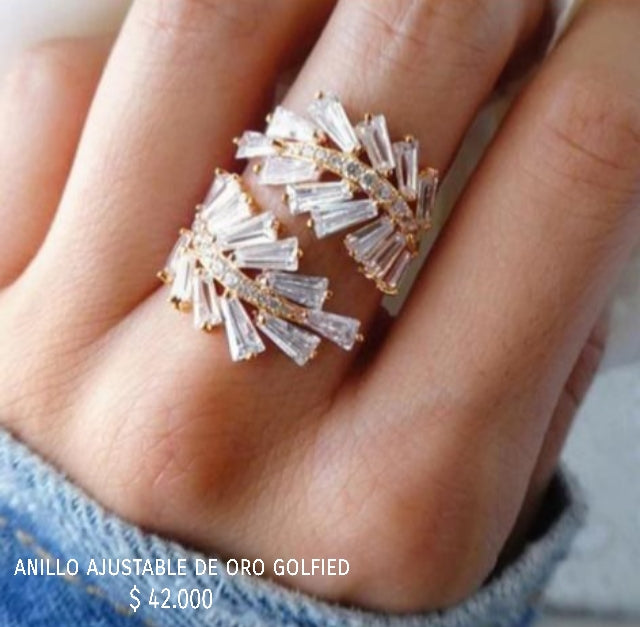 Anillo ajustable de oro golfield
