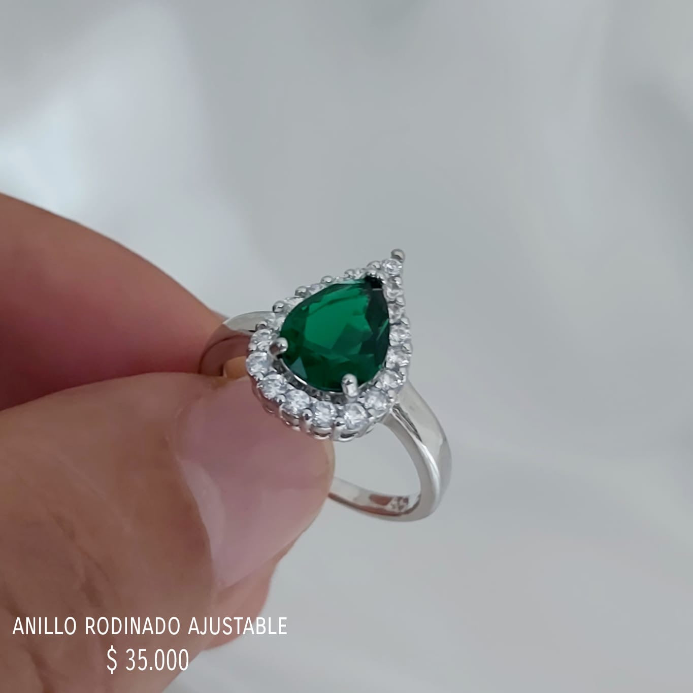 Anillo ajustable rodinado